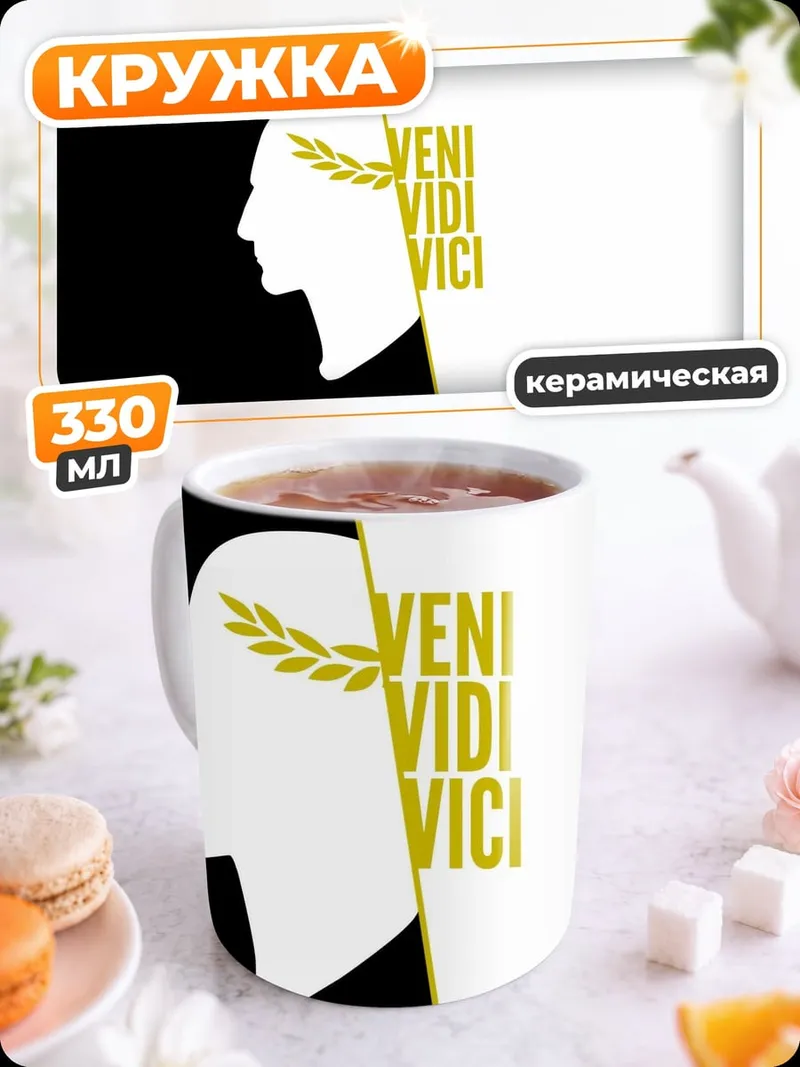 Кружка керамическая Veni Vidi Vici