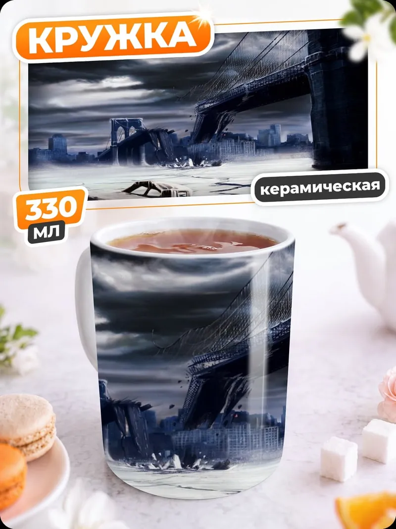 Кружка керамическая Затопленный город