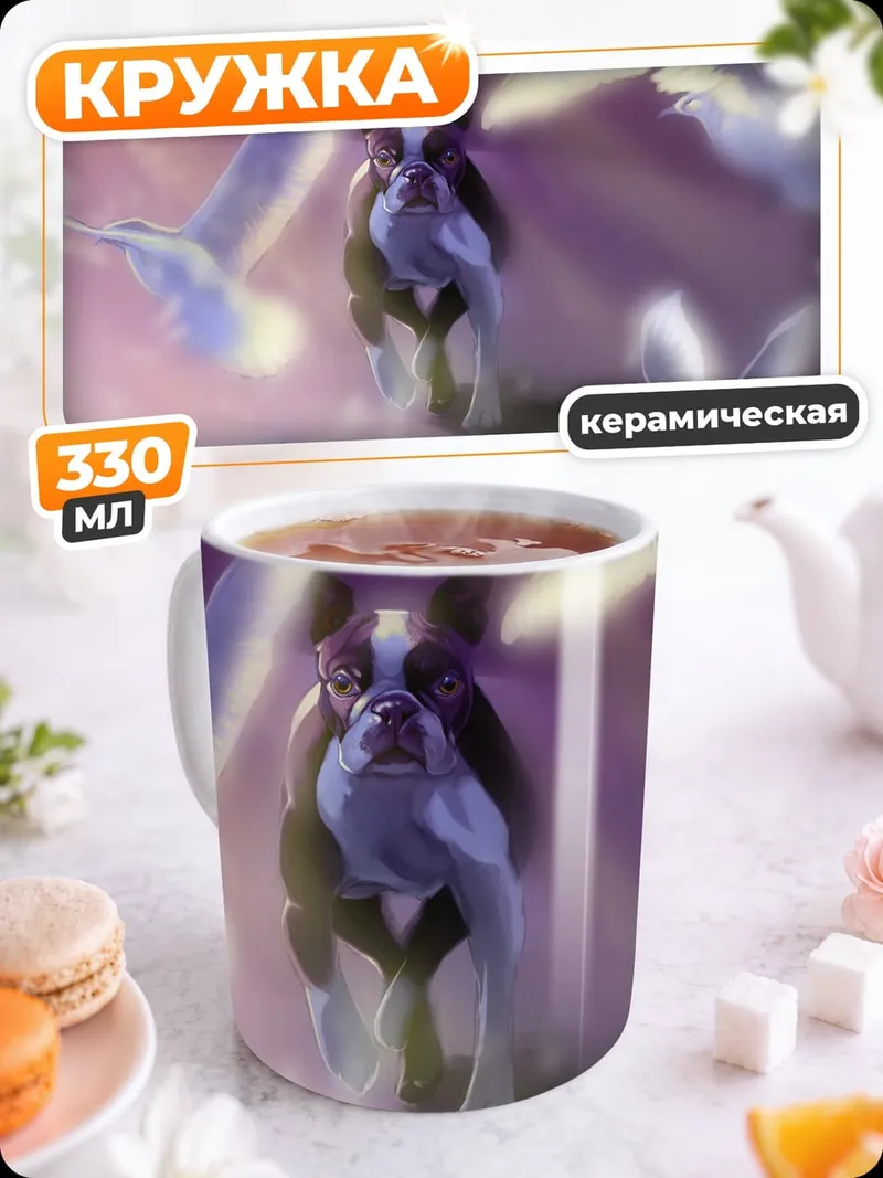 Кружка керамическая фантастический пес