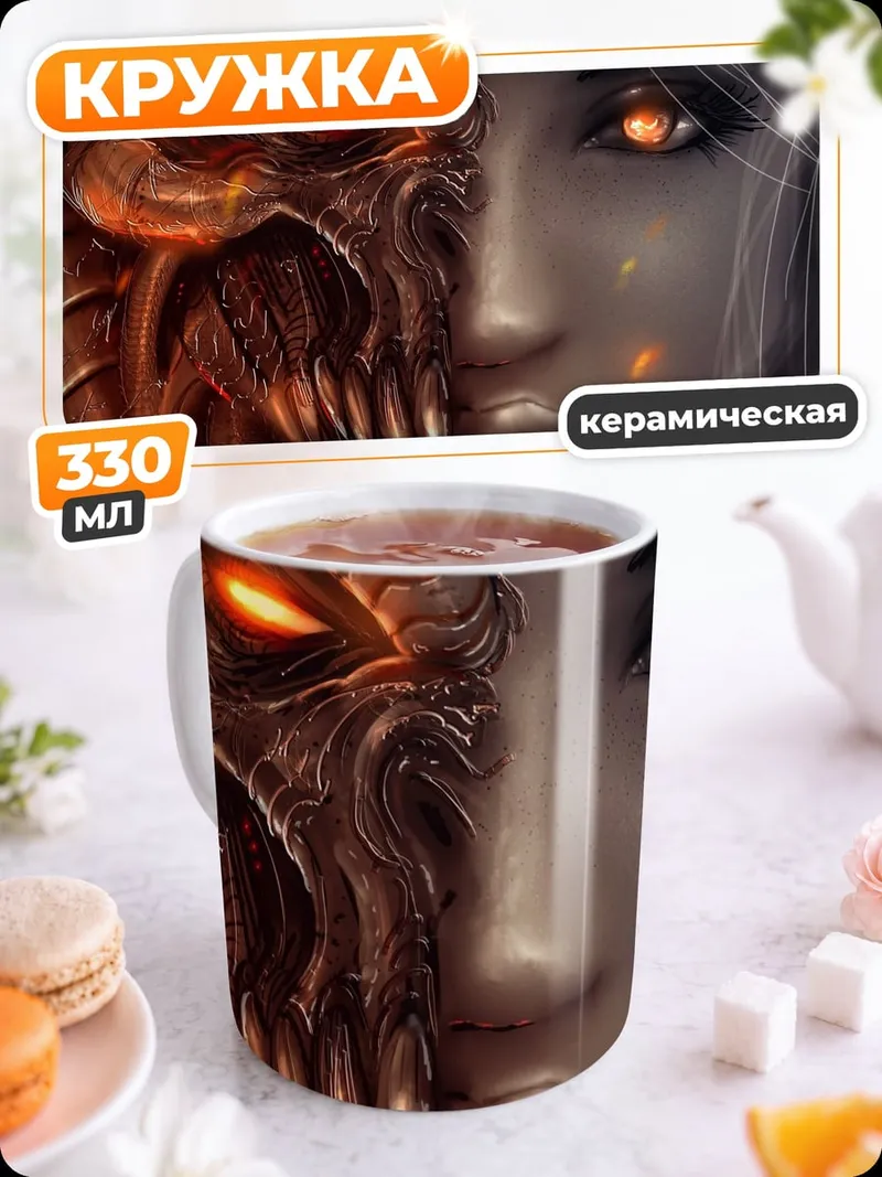 Кружка керамическая Двойственность демона и человека