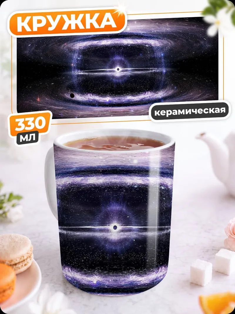 Кружка керамическая Космическая туманность черная дыра