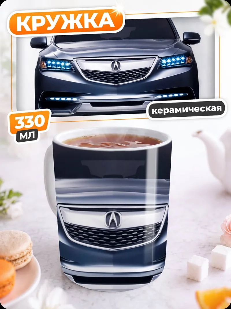 Кружка керамическая Передняя часть автомобиля
