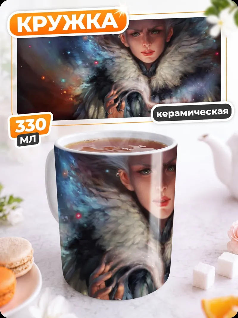 Кружка керамическая ледяная королева магия