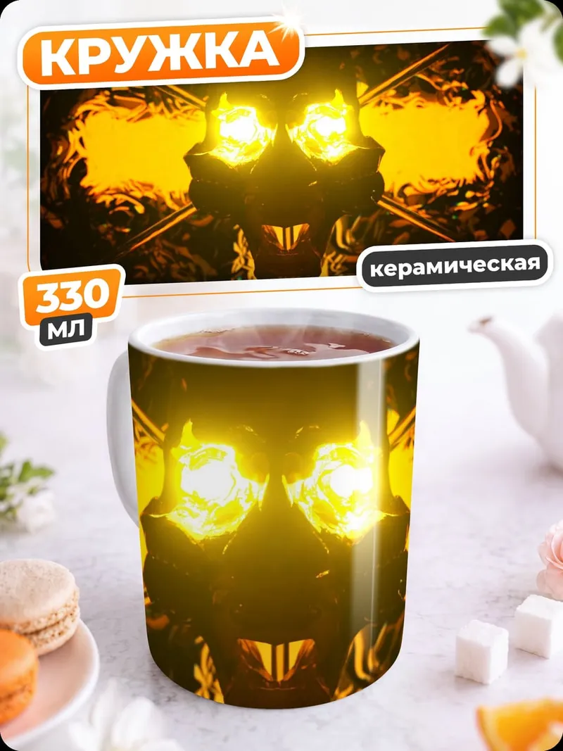 Кружка керамическая Светящийся череп