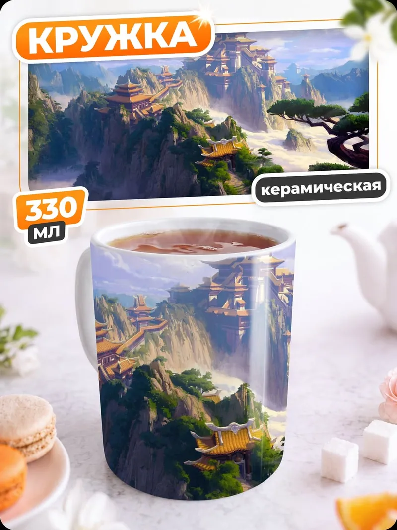 Кружка керамическая Горный монастырь