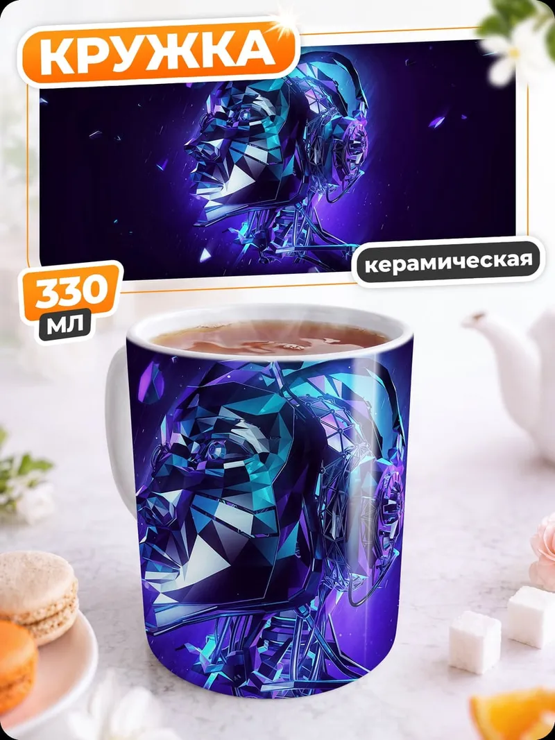 Кружка керамическая Кристальная голова