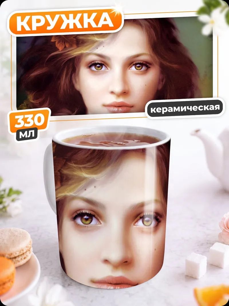 Кружка керамическая Осенняя нимфа