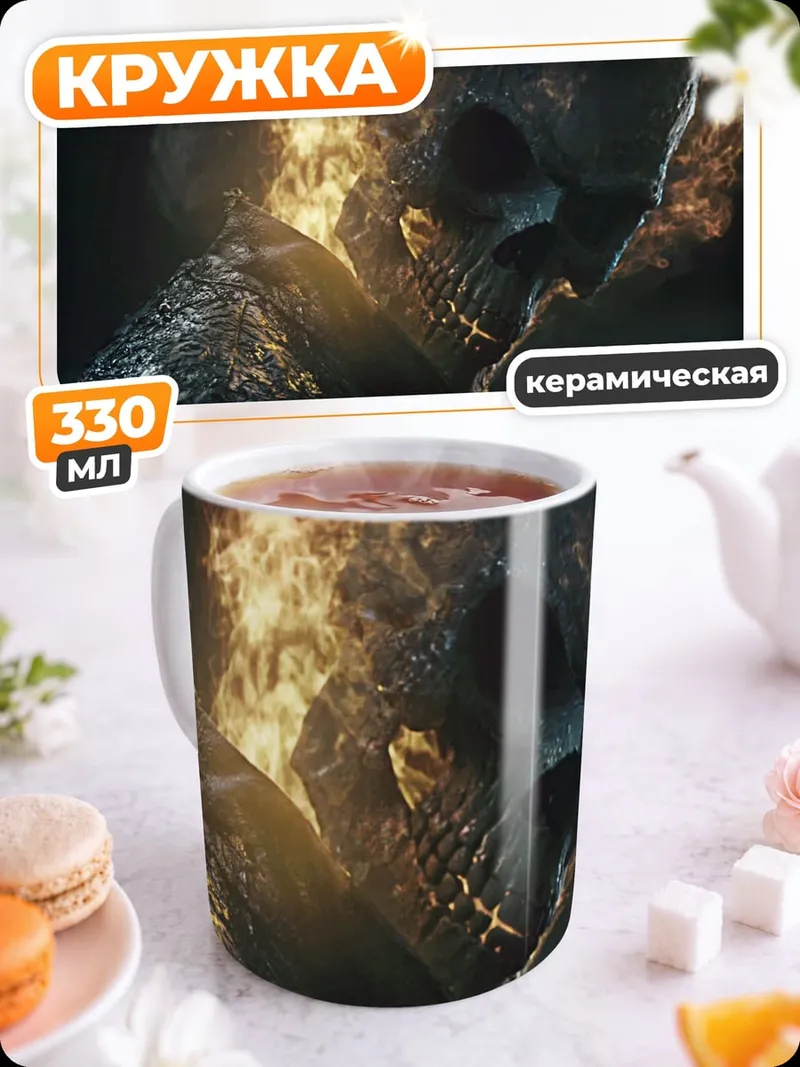 Кружка керамическая Призрачный гонщик