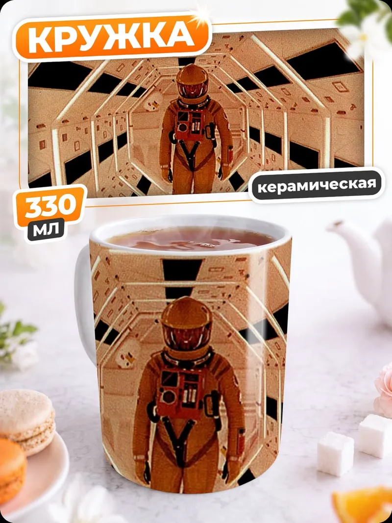 Кружка керамическая Астронавт в коридоре