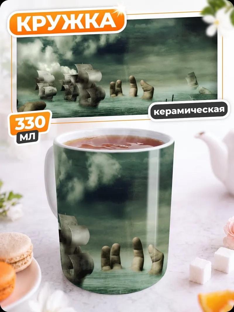 Кружка керамическая Призрачные корабли