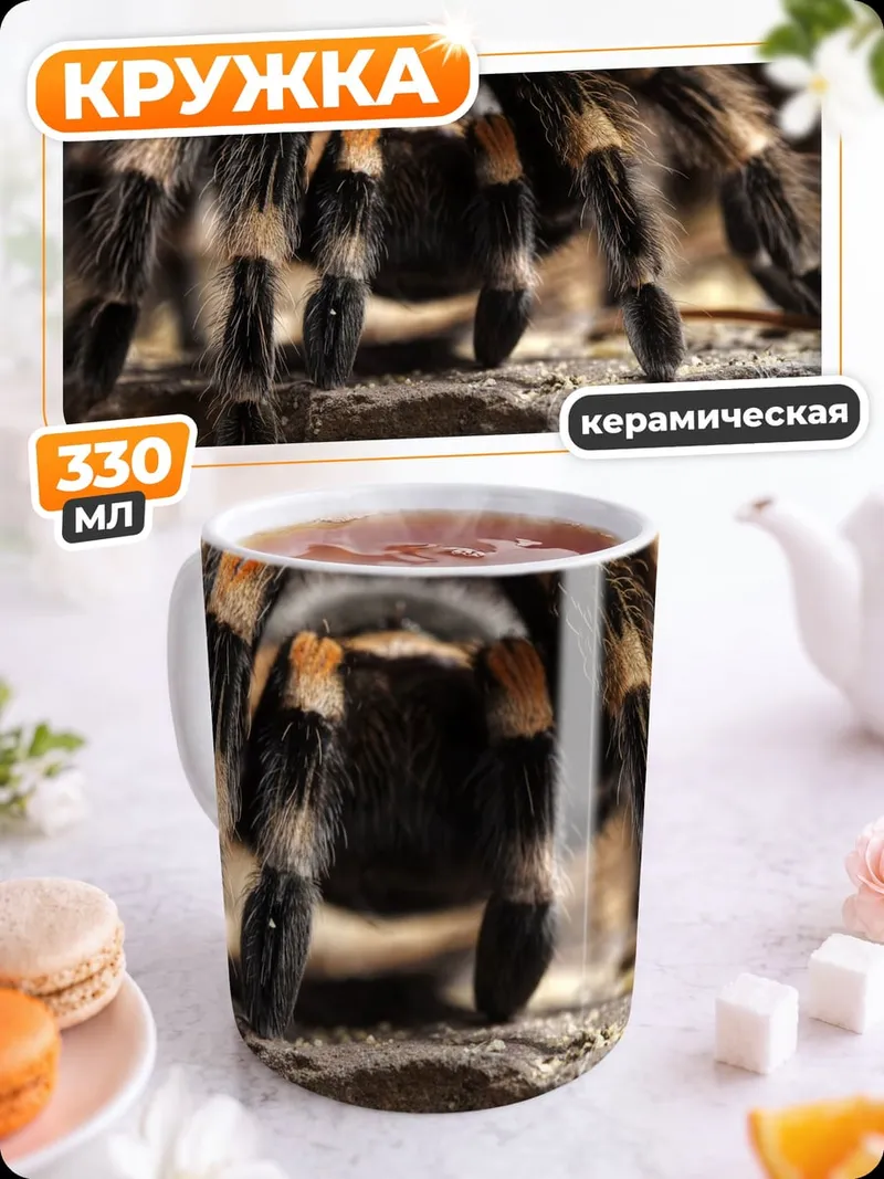 Кружка керамическая Паук тарантул