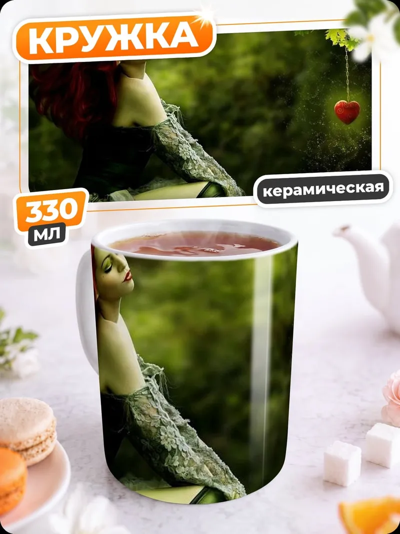 Кружка керамическая Рыжая в лесу