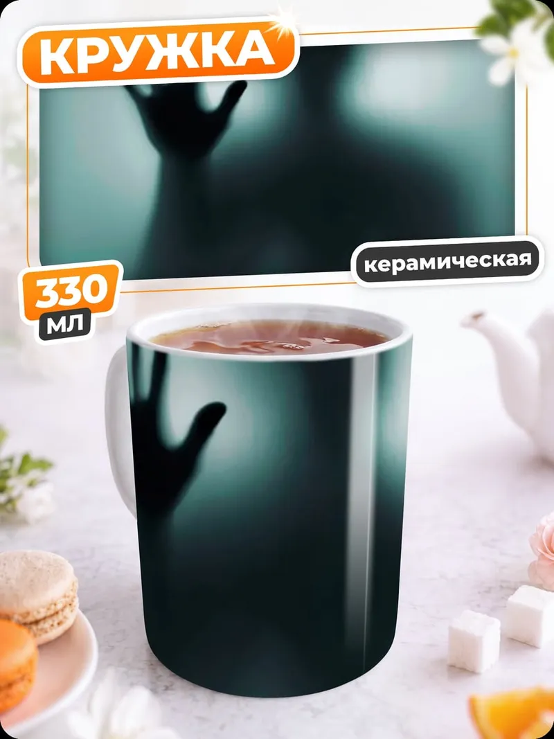 Кружка керамическая призрачная рука