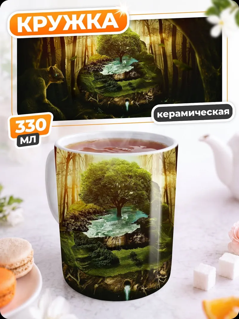 Кружка керамическая Лесная поляна