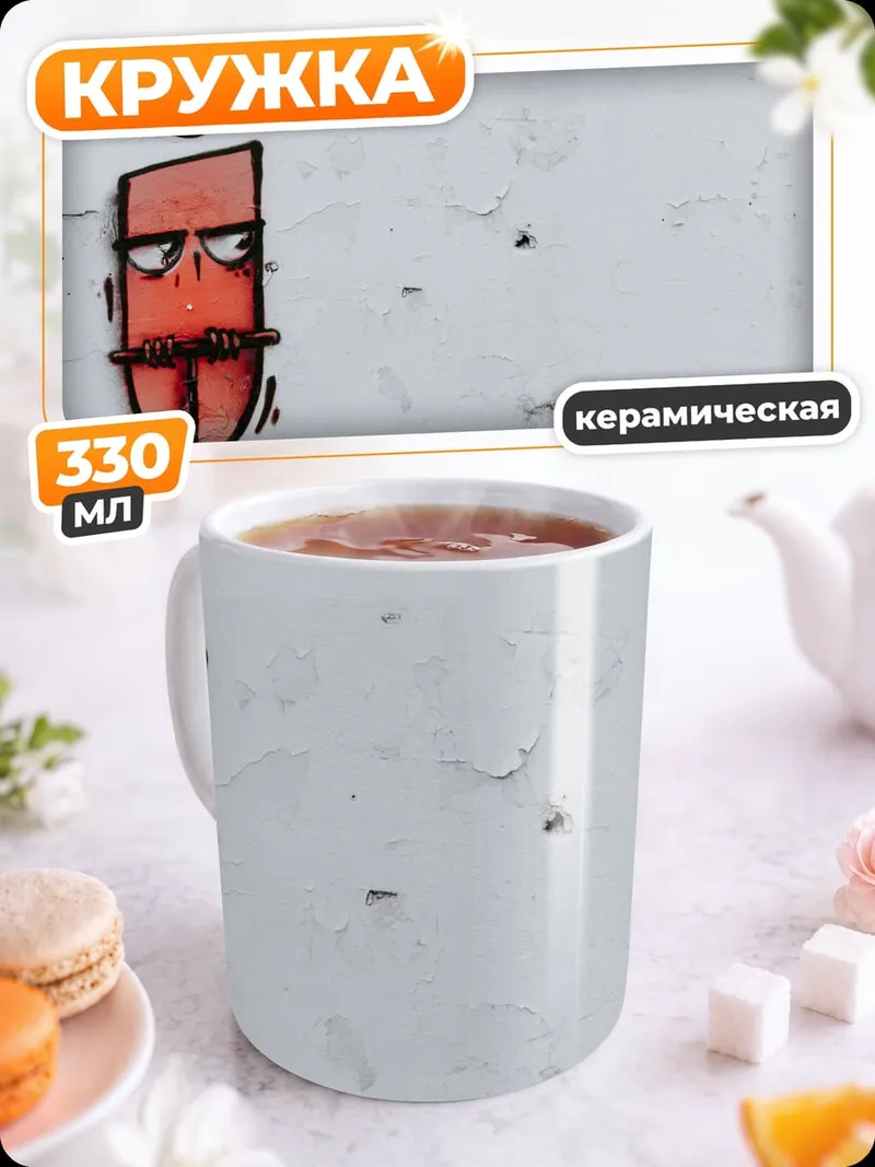 Кружка керамическая Злой смайлик