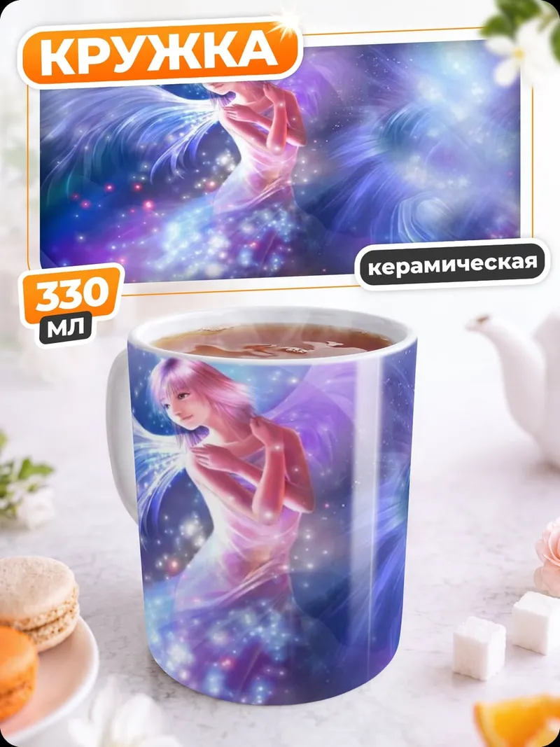 Кружка керамическая Ангел в облаках