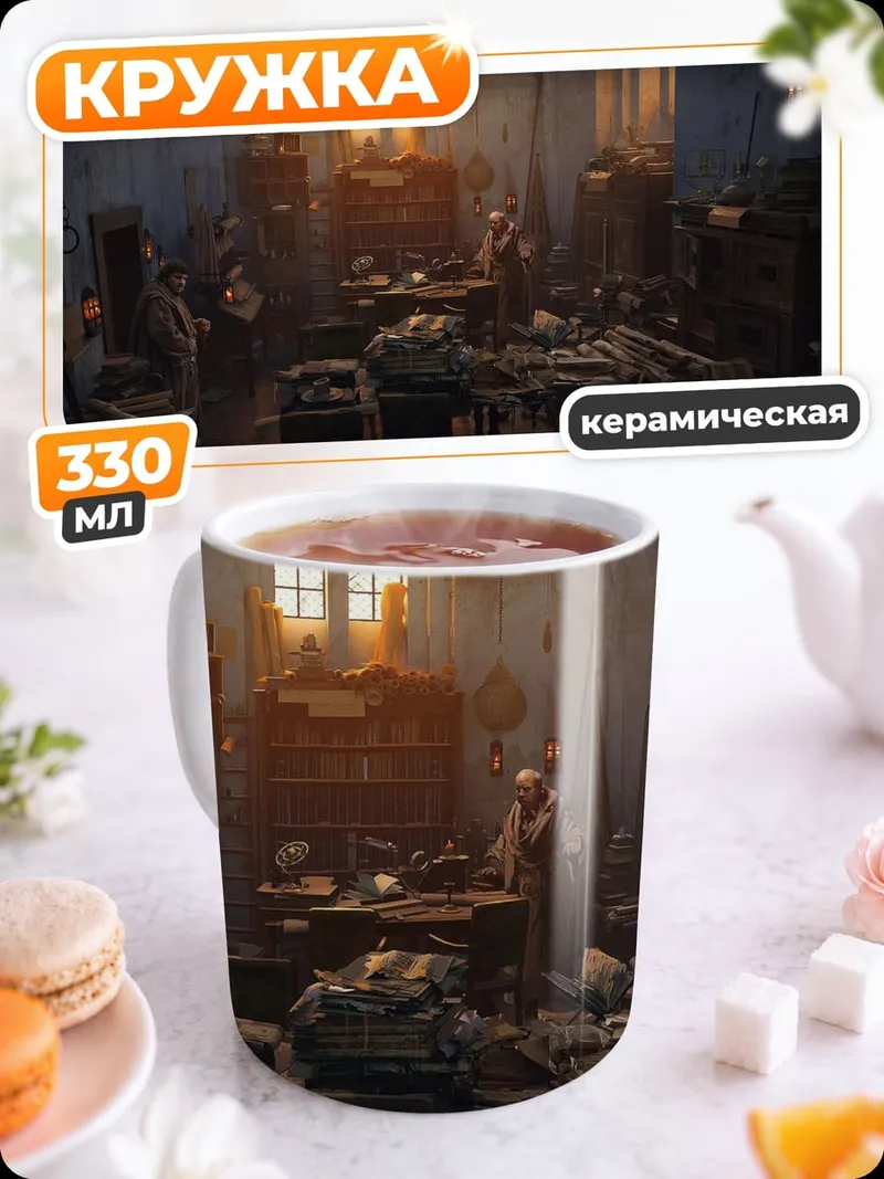 Кружка керамическая Старая мастерская алхимика