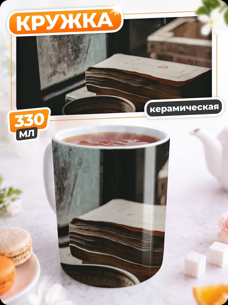 Кружка керамическая Чашка кофе у окна