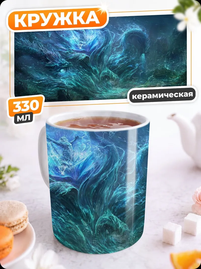 Кружка керамическая Синий туман