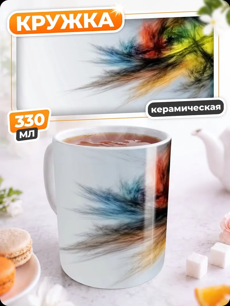 Кружка керамическая Цветная абстракция