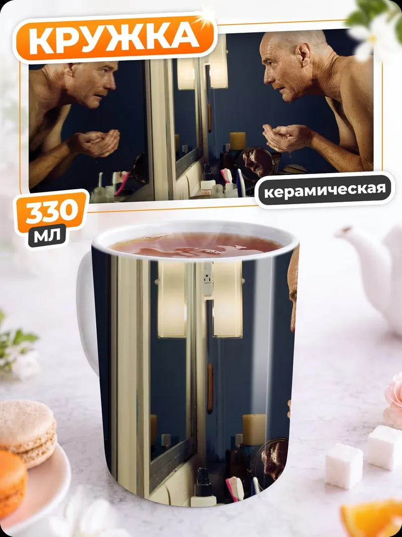Кружка керамическая Одиночество в зеркале