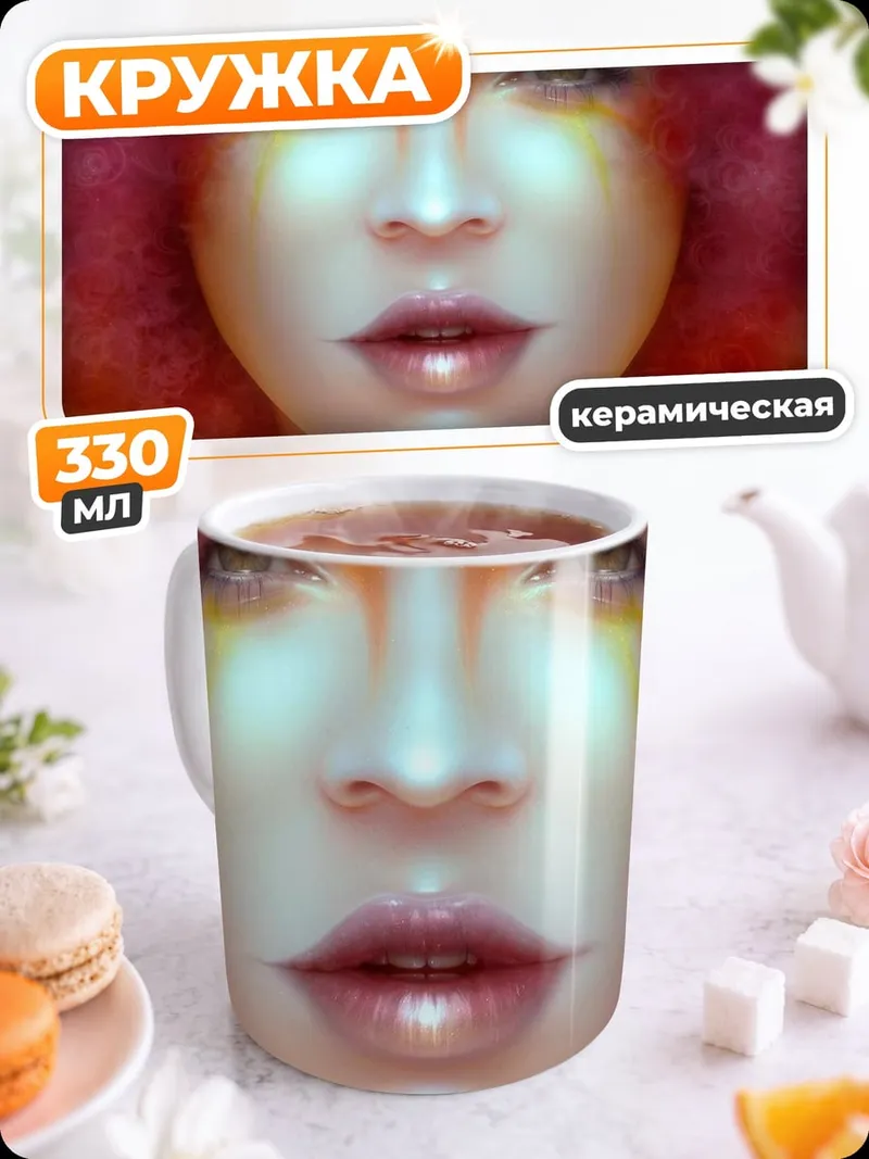 Кружка керамическая Яркая женщина