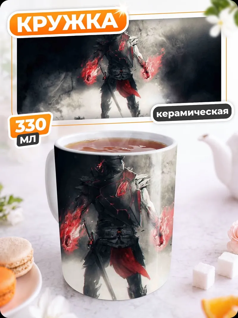 Кружка керамическая Воин с магией