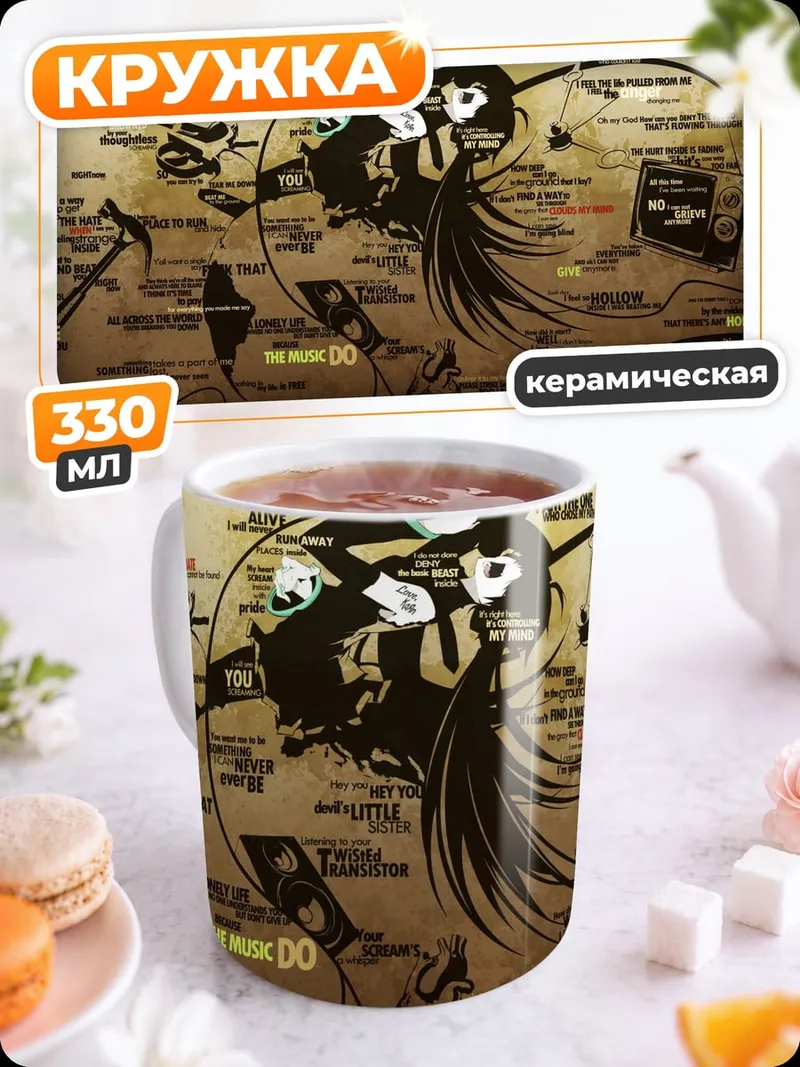 Кружка керамическая Аниме арт объекты