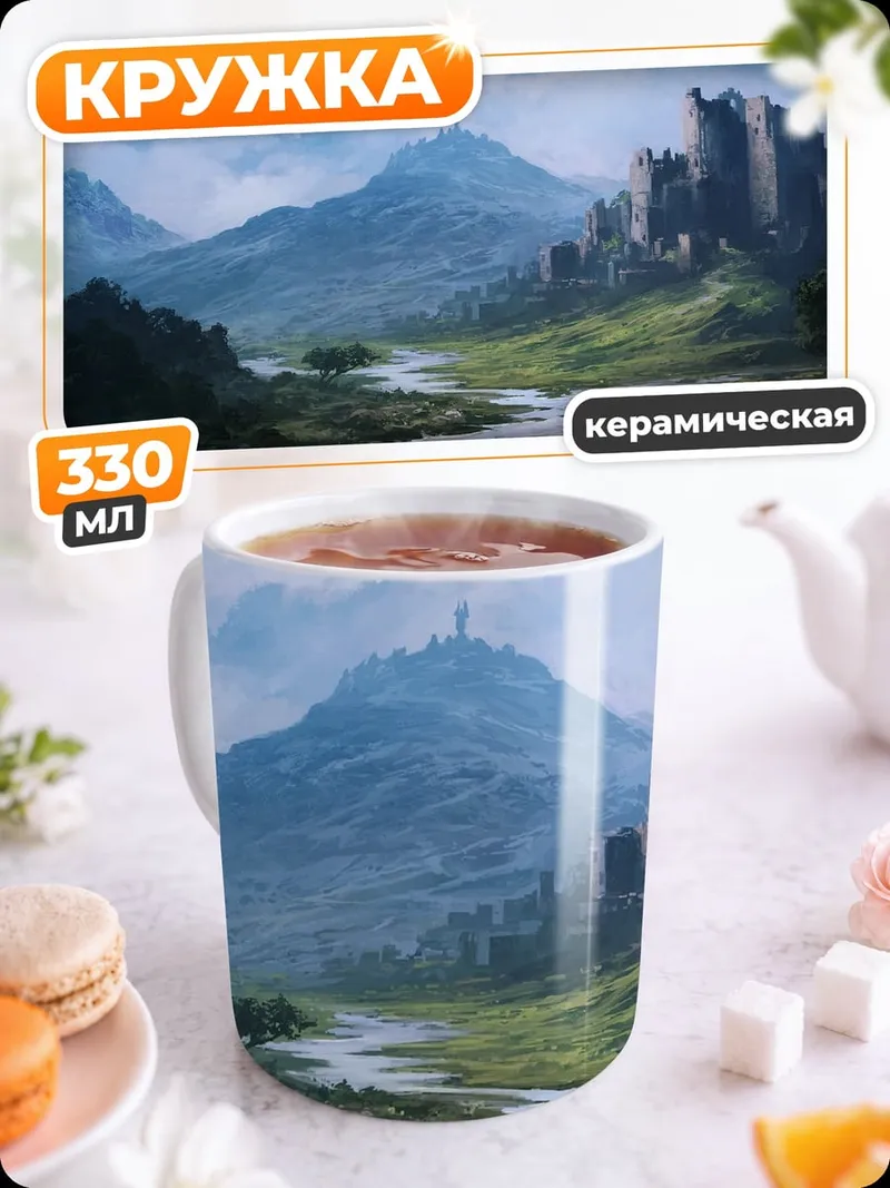 Кружка керамическая Замок в тумане
