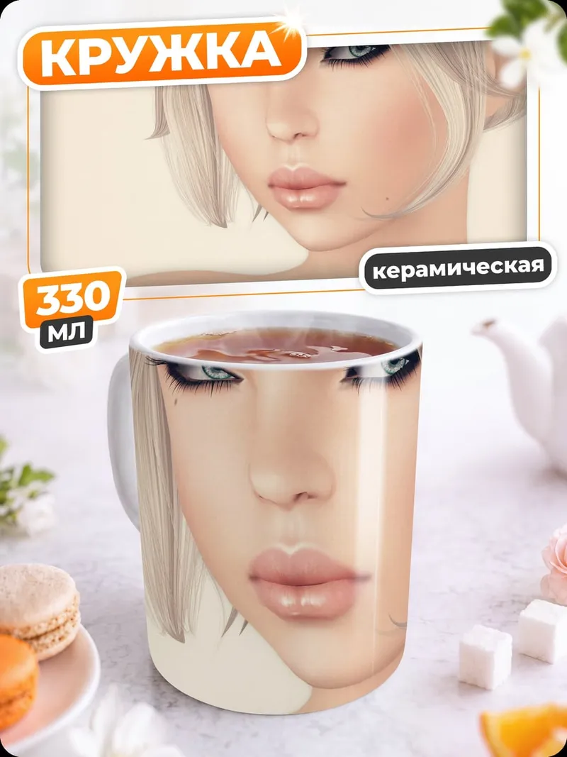 Кружка керамическая Эльфийка со звездой