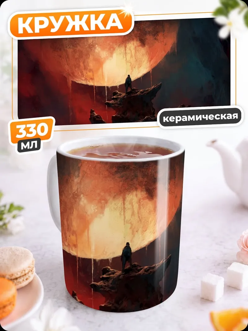 Кружка керамическая мистический пейзаж
