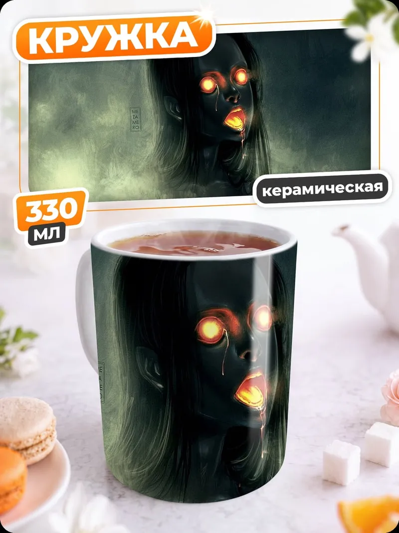 Кружка керамическая Зловещая фигура
