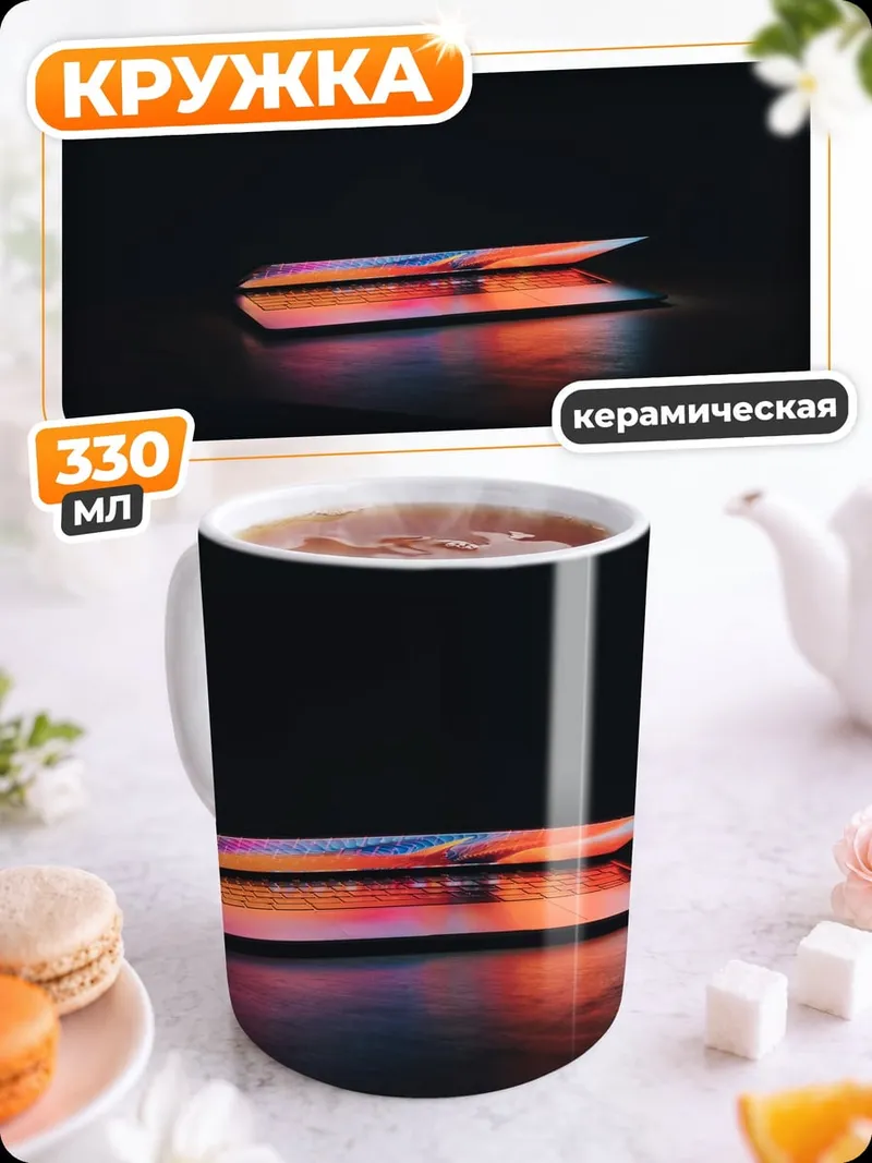Кружка керамическая Сложенный телефон