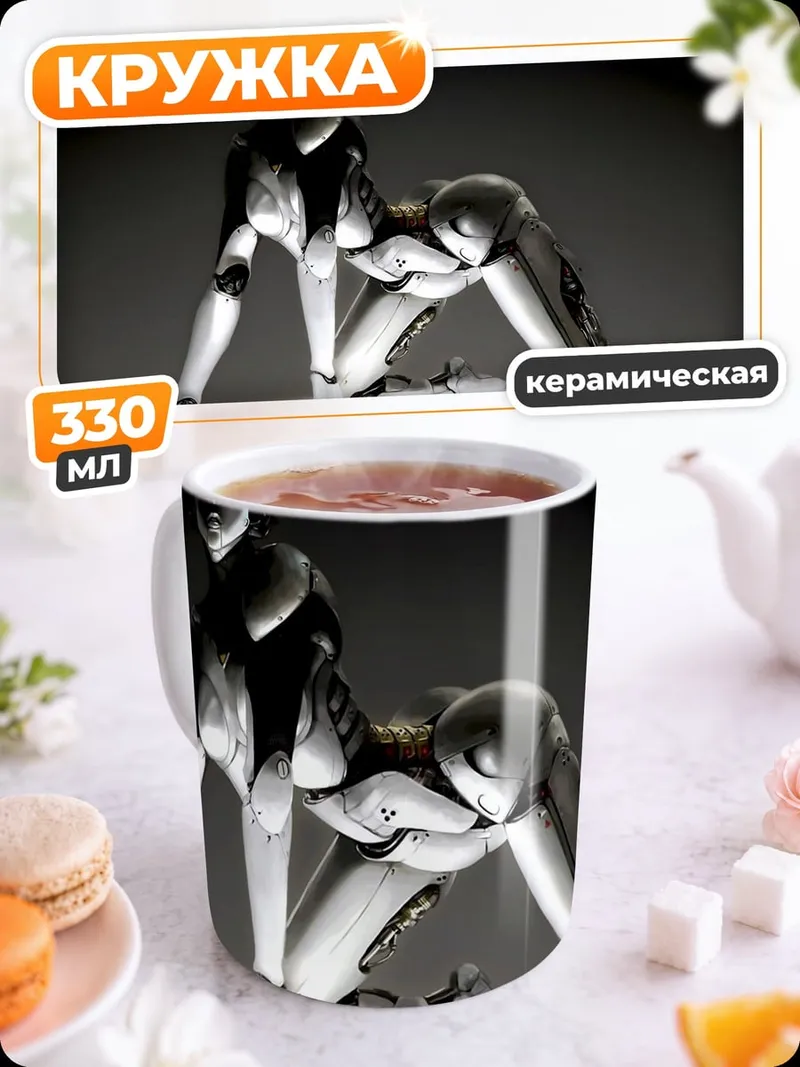Кружка керамическая Кибернетические фигуры