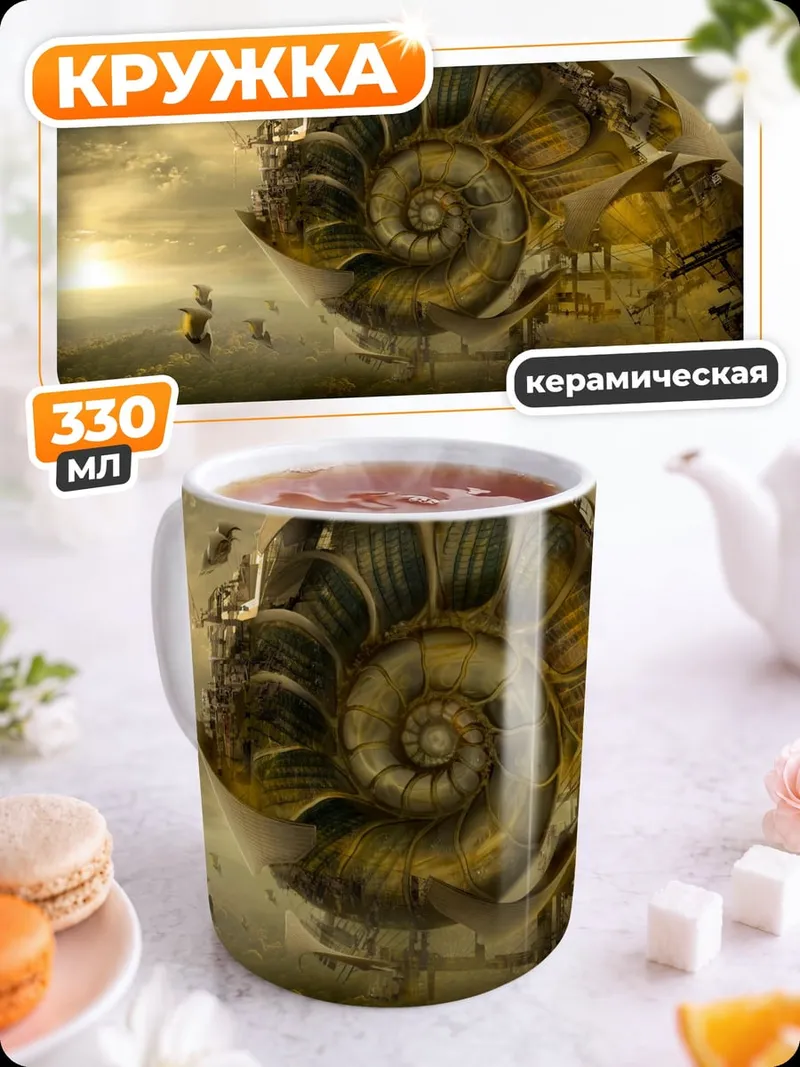 Кружка керамическая Механическая раковина