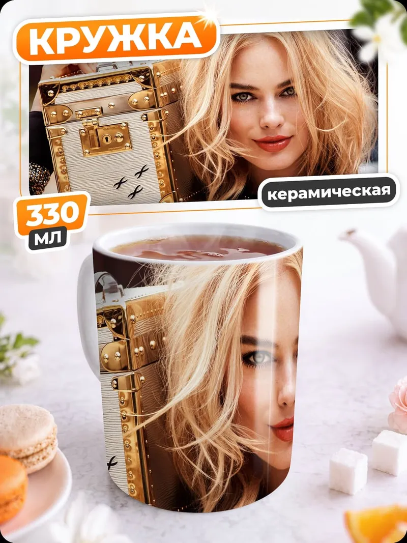 Кружка керамическая Марго Робби сумка