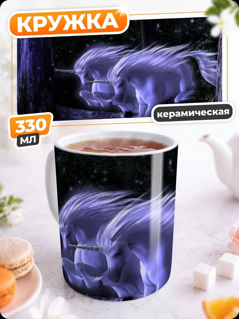 Кружка керамическая Волшебные единороги
