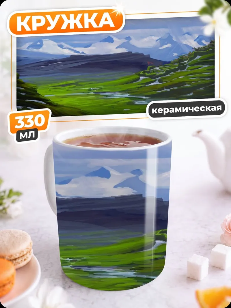 Кружка керамическая Искаженный пейзаж