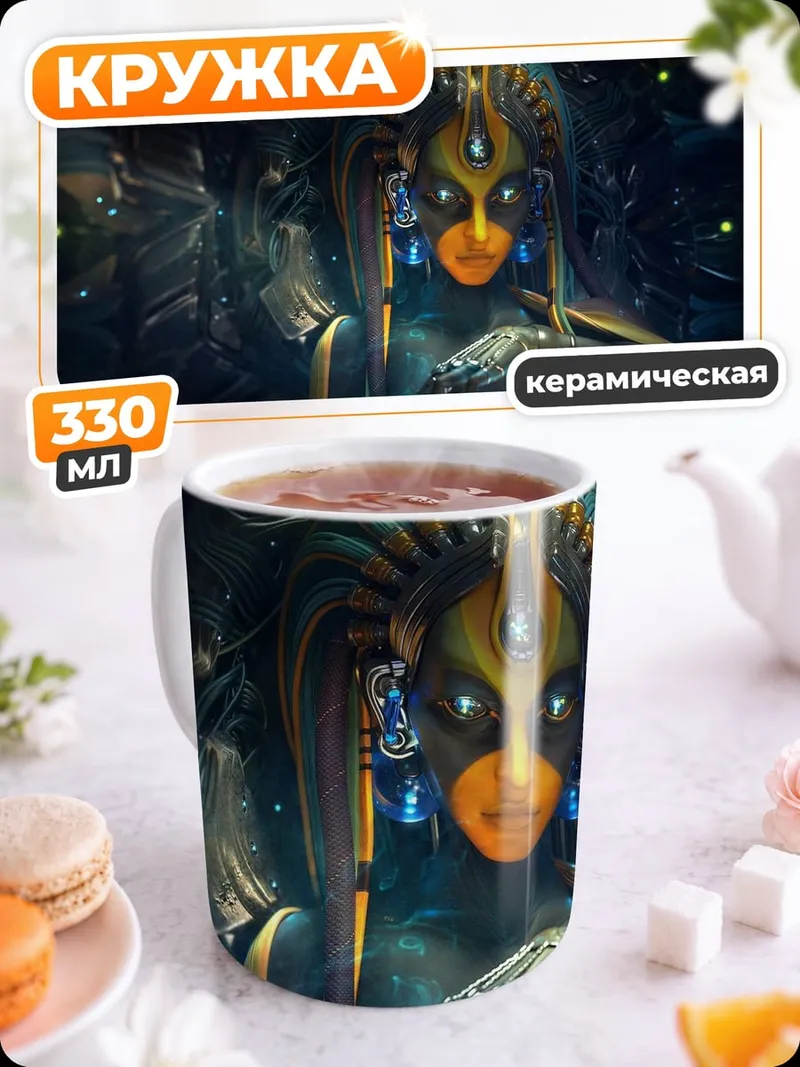 Кружка керамическая мистическая богиня