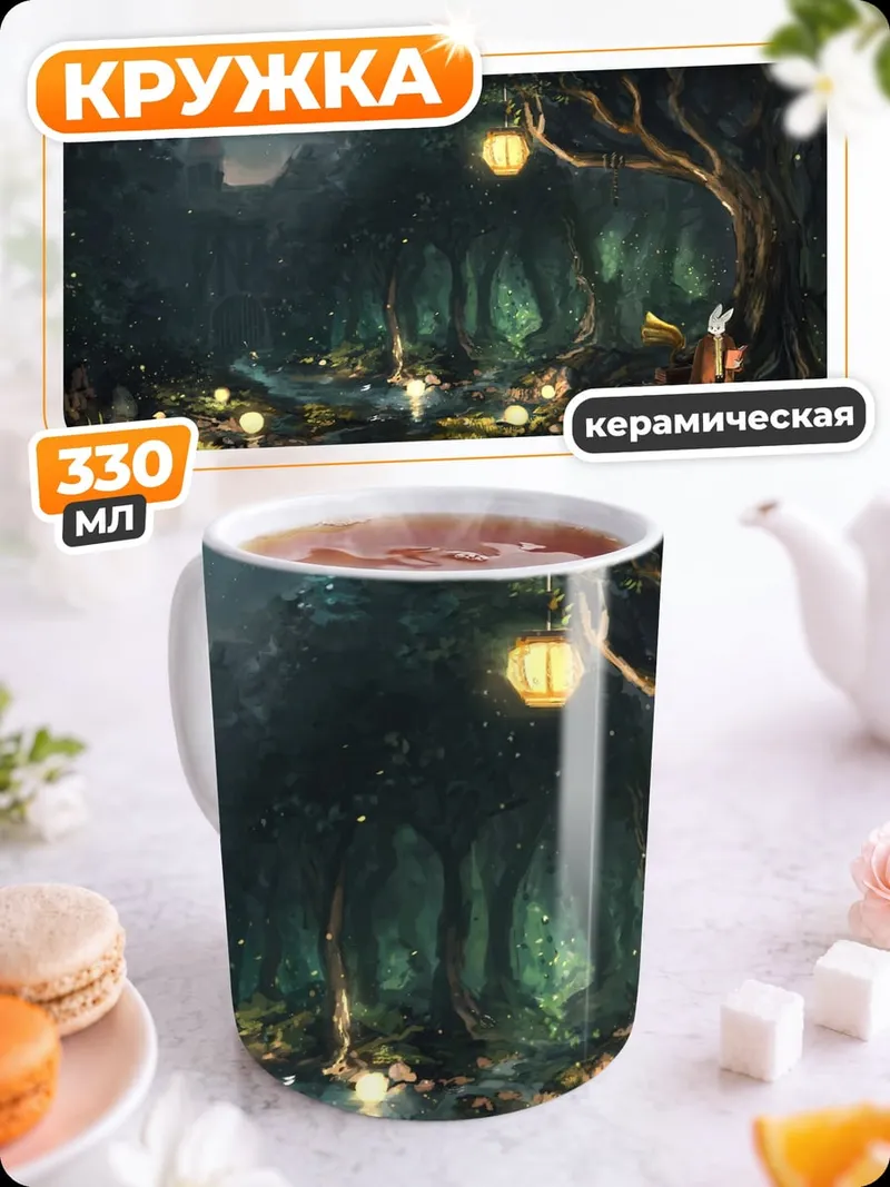 Кружка керамическая Волшебный лес