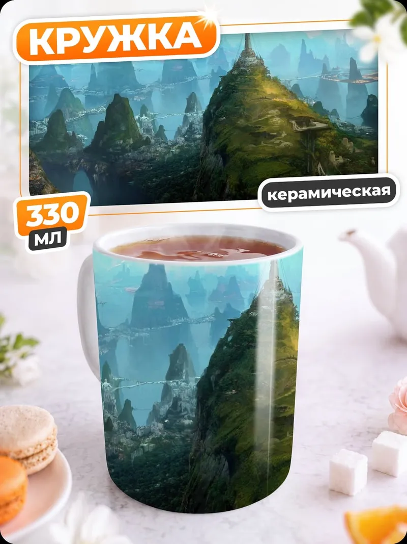 Кружка керамическая Фантастический пейзаж