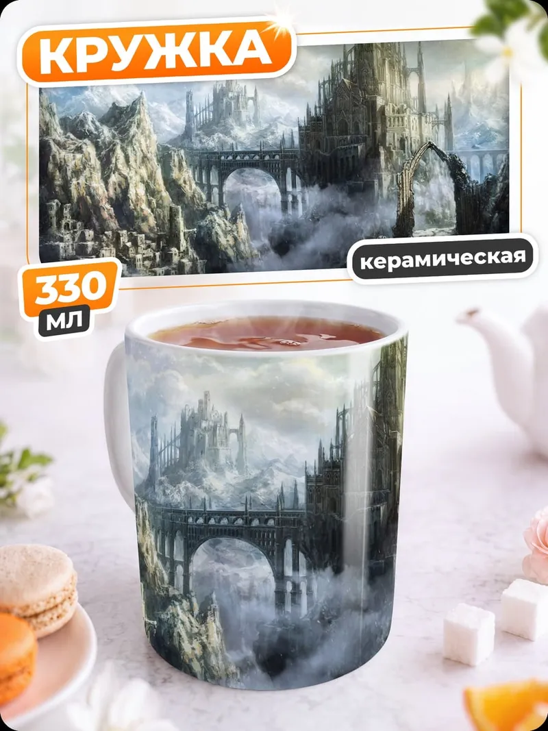 Кружка керамическая Заоблачный замок