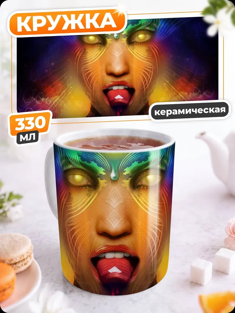 Кружка керамическая Яркая колдунья