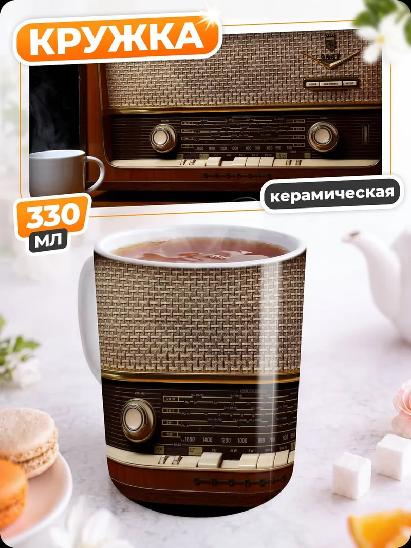 Кружка керамическая Ретро радио