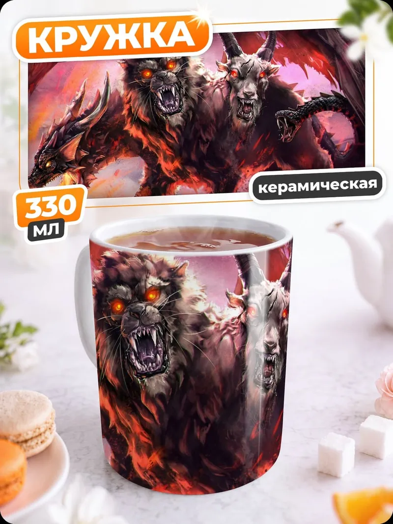 Кружка керамическая Адская Цербер