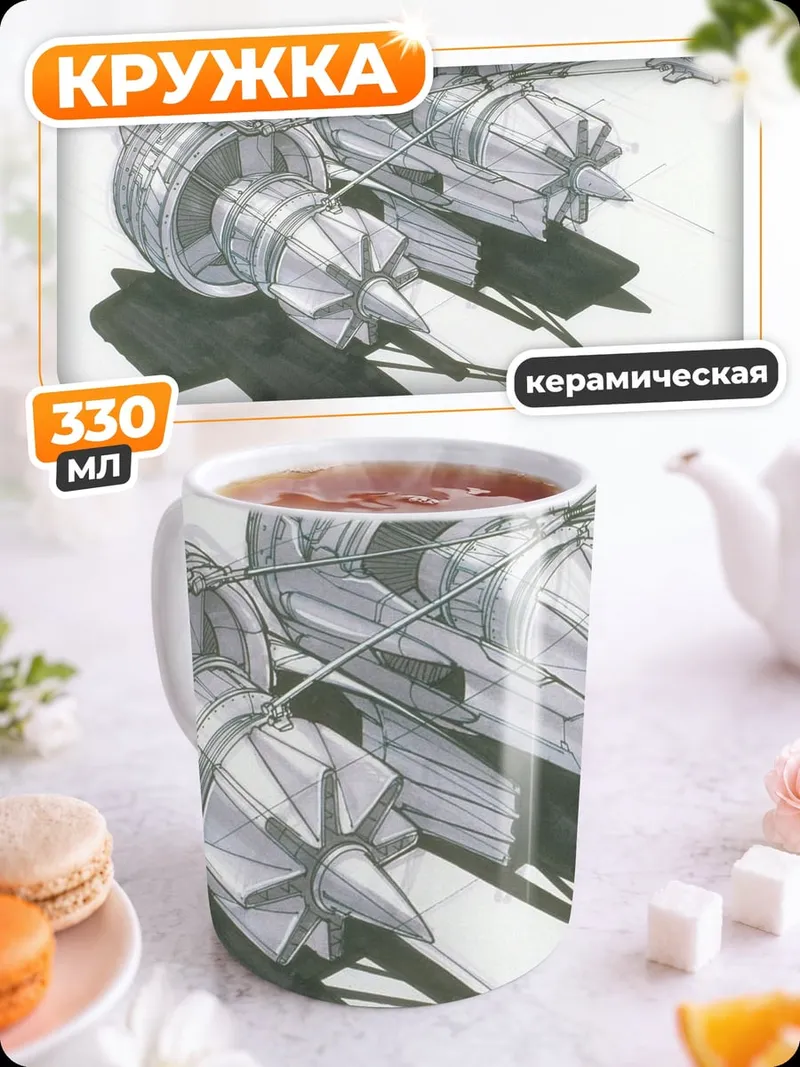 Кружка керамическая Концепт звездолета