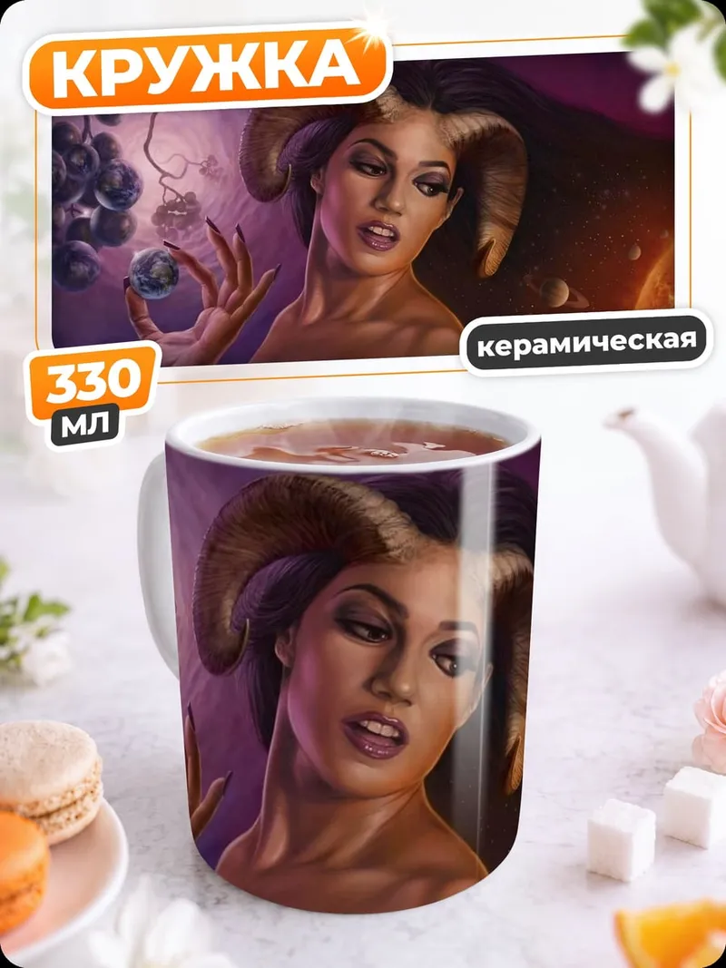 Кружка керамическая Женщина Овен