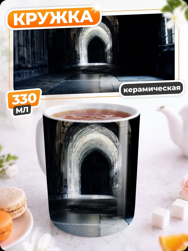 Кружка керамическая Темный готический коридор