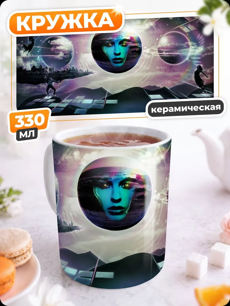 Кружка керамическая Космическая абстракция