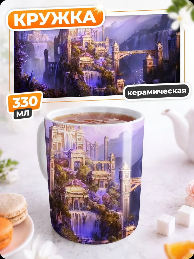 Кружка керамическая Волшебный замок